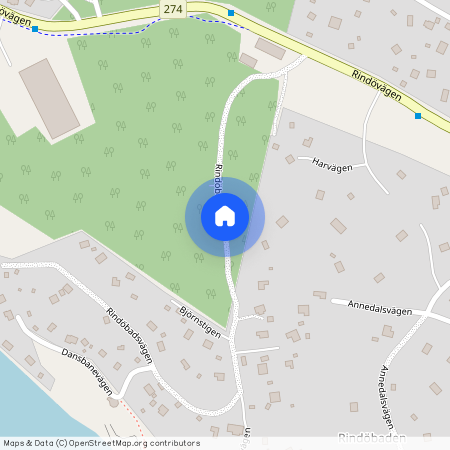 Rindöbadsvägen, Vaxholm