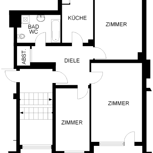 MODERNISIERTE 3 Zimmer Wohnung mit Balkon - Foto 2