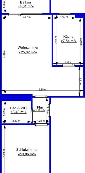 2-Raum-Wohnung in grüner Lage mit Balkon - Foto 2