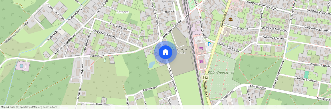 ul. Juliusza Słowackiego, Oborniki Śląskie, Oborniki Śląskie, trzebnicki, dolnośląskie