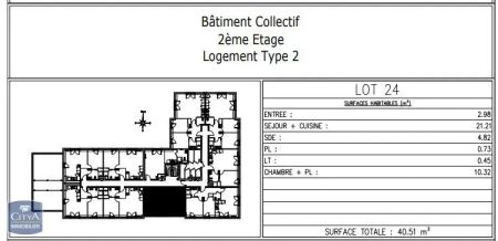 Appartement à louer 2 pièces 40.51m² - Photo 5