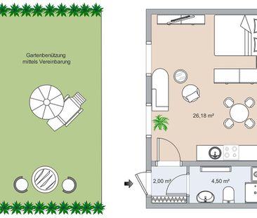 Gemütliche Hofwohnung mit eigenem Garten in ruhiger Lage - Foto 3