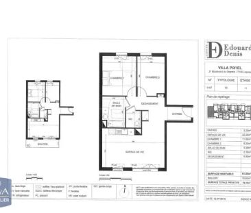 Appartement à louer 3 pièces 61.5m² - Photo 6