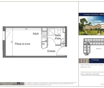 Location Appartement 1 pièce 19m² MARSEILLE 9ème - Photo 2