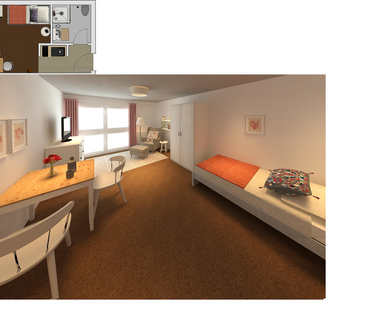 Pronájem bytu 1+kk • 28 m² bez realitkyDresden Weißig Sachsen 01328 - Photo 1