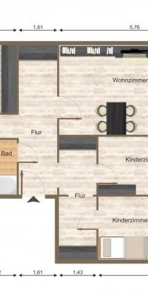 Wohnung, 4 Zimmer (82,03 m²) - Photo 1