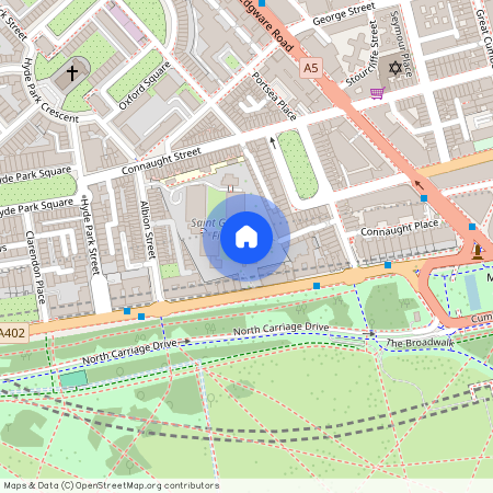 Archery Steps, St. Georges Fields, Hyde Park, London