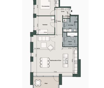 Ekslusiv 3-værelses lejlighed med fantastisk udsigt - Foto 1