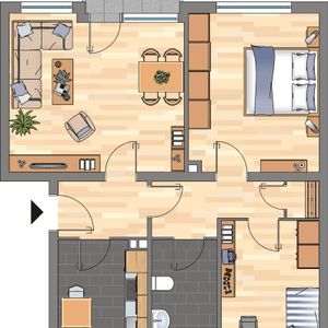 Ab April - Etagenwohnung mit Balkon - Photo 2