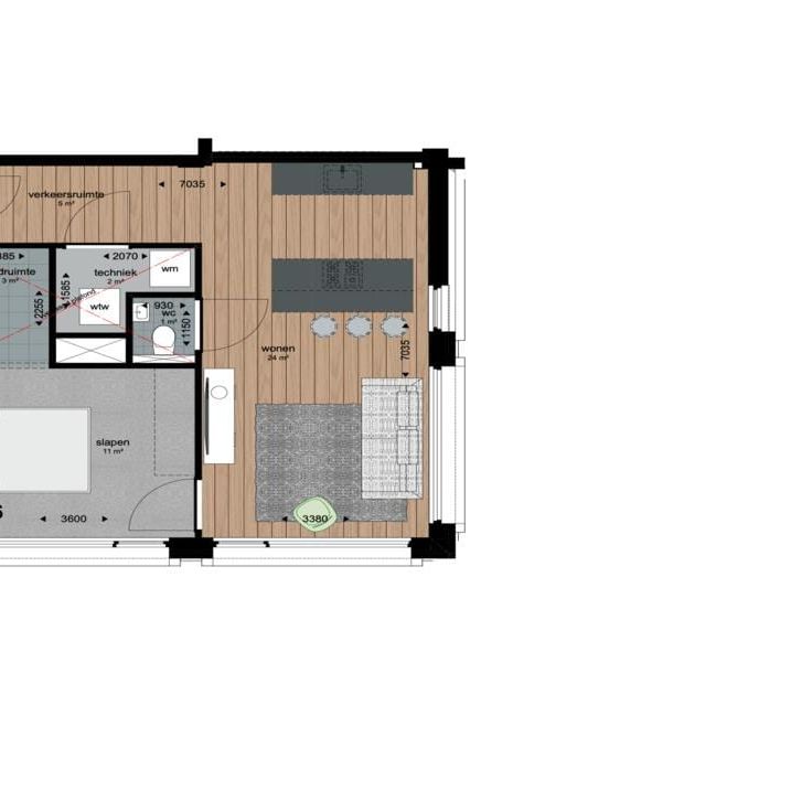 Appartement te huur: Damsport 1-25 9728 PP Groningen - Foto 1