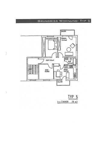 "grosszügige 3.5-Zimmer-Wohnung an ruhiger Lage mit 2 Balkone" - Photo 2