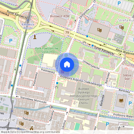 Uniwersytecka 12, Śródmieście, Katowice, śląskie