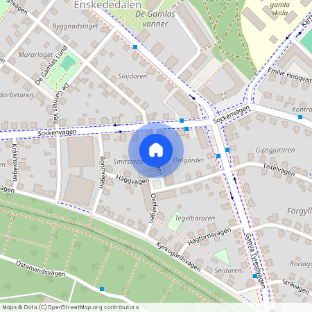 Flädervägen, Enskededalen