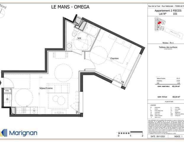 location Appartement T2 DE 43.14m² À LE MANS - Photo 1