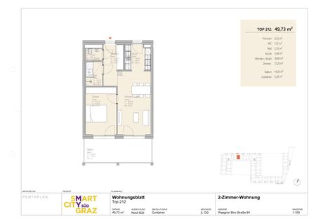 Smartes Wohnen - Geräumige Single- oder Pärchenwohnung im neuen Stadtteil - Smart City Süd Top 212 - Photo 2
