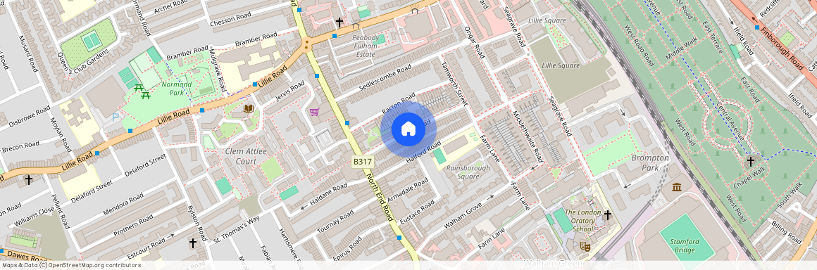 Anselm Road, Fulham, Hammersmith and Fulham, London, SW6