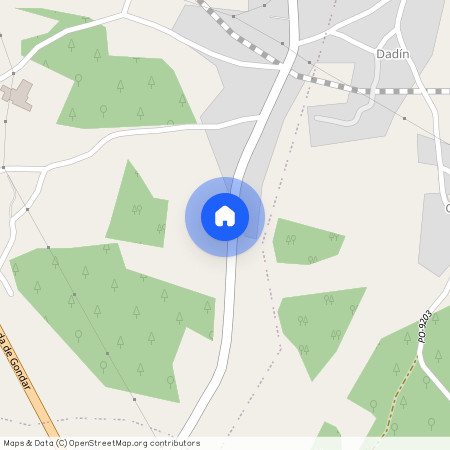 San Antonio, jardín y piscina en, O Con