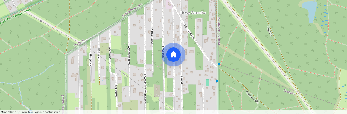 Piaseczyński, Czarnów, Pawia