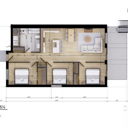 Promo limitée! 5 ½ moderne à Deux-Montagnes – Recevez jusqu’à 4 400 $ en argent 💰 - Photo 4