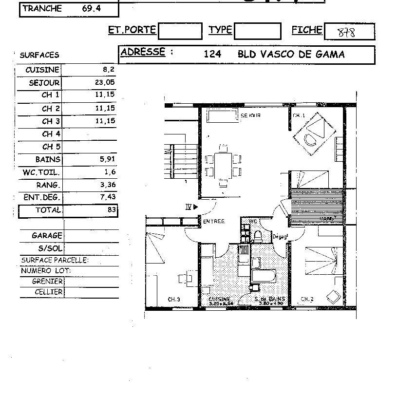 Location appartement T4 83.00m² à Reims (51100) Loyer CC * : 495.59 € Réf : ER.06114 - Photo 2