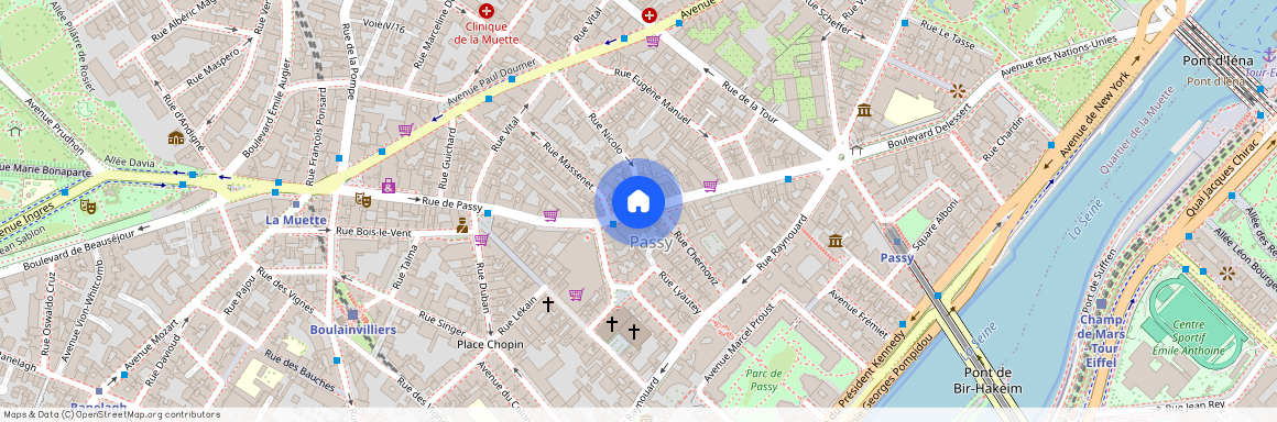 Rue Nicolo et Rue de Passy 75016 Paris (16e arrondissement)