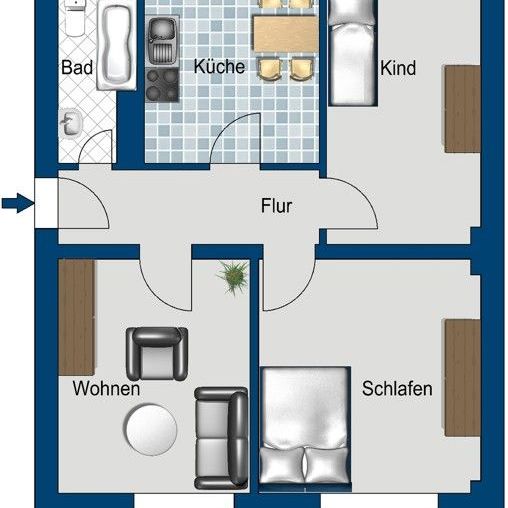 Lust auf Veränderung: ansprechende 3-Zimmer-Wohnung - Photo 1