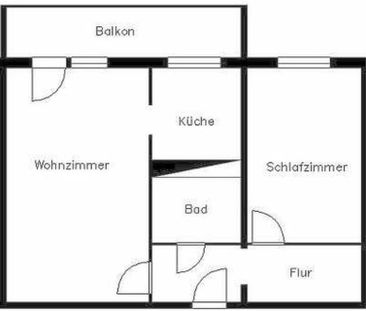Gemütliche 2-Raum-Wohnung mit Balkon und schönem Ausblick ins Grüne - Foto 1