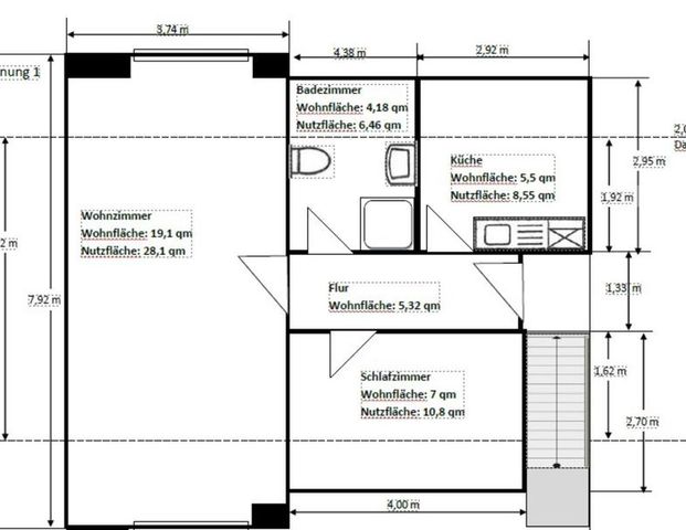 2 Zimmer DG-Wohnung in ruhiger Wohnlage in Fahrenkrug - Photo 1