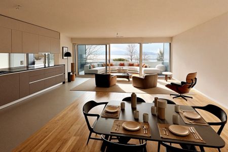 Splendide 3.5p de standing neuf avec vue imprenable sur le lac - Photo 2