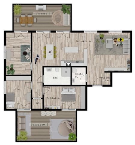 Neubau: 4-Zimmer Wohnung mit zwei großen Dachterrassen inkl. TG-Stellplatz in OB-Alstaden - Foto 4