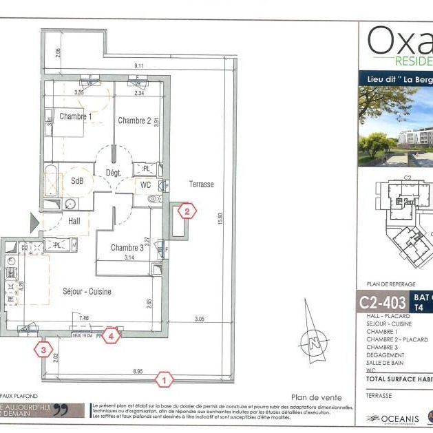 Location Appartement 4 pièces 73m² JUVIGNAC 34990 - Photo 2