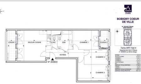 location Appartement T4 DE 76.5m² À BOBIGNY - Photo 4