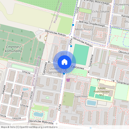 ul. Cyprysowa, Pruszcz Gdański, gdański, pomorskie