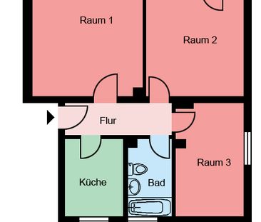 Demnächst frei! 3-Zimmer-Wohnung in Menden Platte Heide - Foto 1