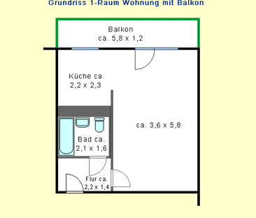 Singlewohnung am Allee-Center! - Foto 5