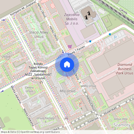 ul. Herbu Oksza 21, Szamoty, Ursus, Warszawa, mazowieckie