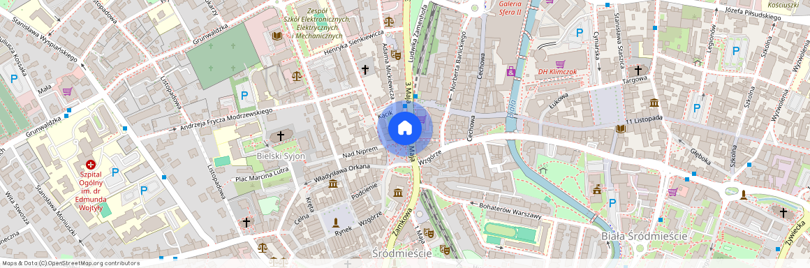 ul. 1 Maja, Śródmieście Bielsko, Bielsko-Biała, śląskie