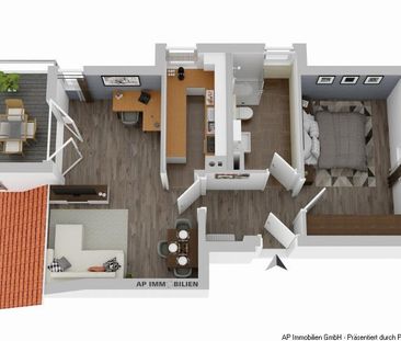 BUDENHEIM - Gesucht, gefunden, gemietet! 2 Zimmer, Küche, Bad, Terr... - Foto 1