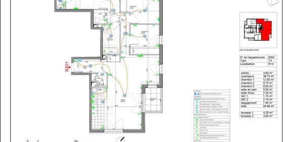 location Appartement T4 DE 95.13m² À CHESSY - Photo 3