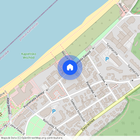 ul. Promenada Gwiazd, Międzyzdroje, Międzyzdroje, kamieński, zachodniopomorskie