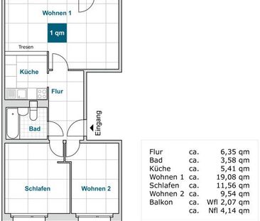 Hier findet jeder seinen Platz: ansprechende 3-Zi.-Wohnung - Foto 1