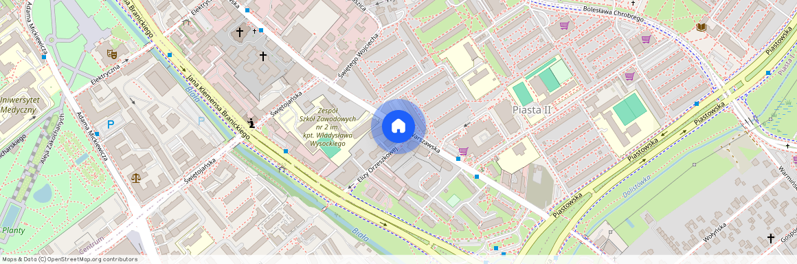 ul. Warszawska 66, Piasta II, Białystok, podlaskie