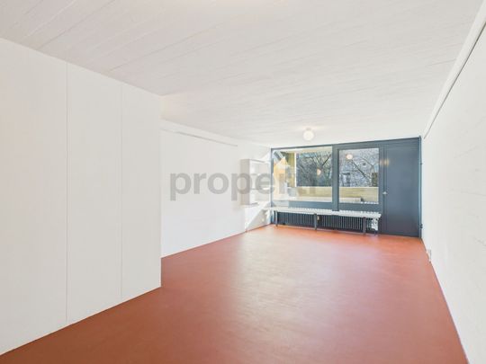 Wohnen in einer Ikone der Schweizer Architektur | Einzigartige 4.5-Zimmer-Maisonettewohnung im denkmalgeschützten Atelier-5-Ensemble in Flamatt - Foto 1