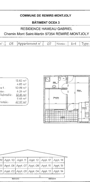 Location Appartement 2 pièces 37m² REMIRE MONTJOLY 97354 - Photo 2