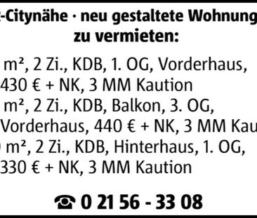 Krefeld-Citynähe - neu gestaltete Wohnungen zu vermieten: - Foto 1