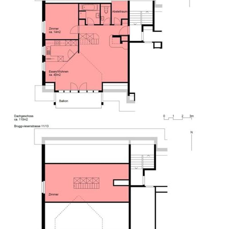 "2.5-Zimmer-Dachgeschoss-Wohnung in Hettlingen" - Photo 2