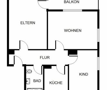 Renovierte 3 - Zimmer Wohnung mit Balkon in ruhiger Stadtlage - Foto 5