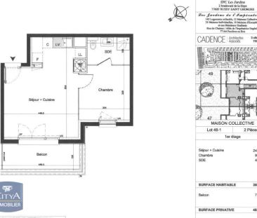 Appartement à louer 2 pièces - Photo 2