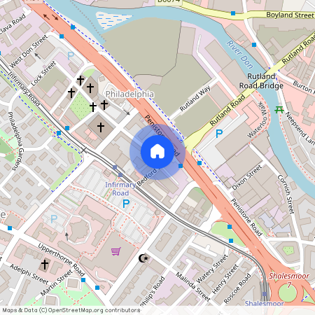 Cross Bedford Street, Sheffield