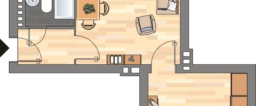 Demnächst frei! 2-Zimmer-Wohnung in Düsseldorf Düsseltal - Foto 1